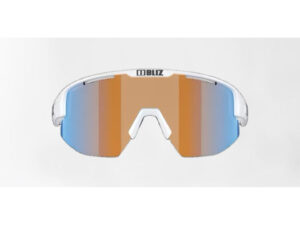 Bliz Matrix Small (30) cykelbriller coral/orange mirror blue lens mat hvid