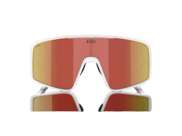 Bliz P001 XL (42) cykelbriller brown red/mirror lens matte white