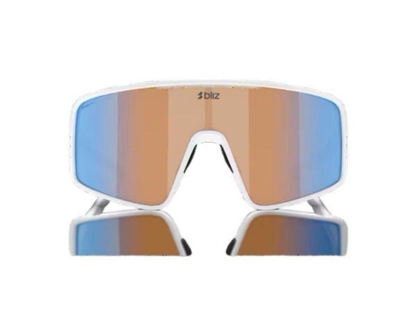 Bliz P001 XL (42) cykelbriller coral/orange mirror blue lens matte white