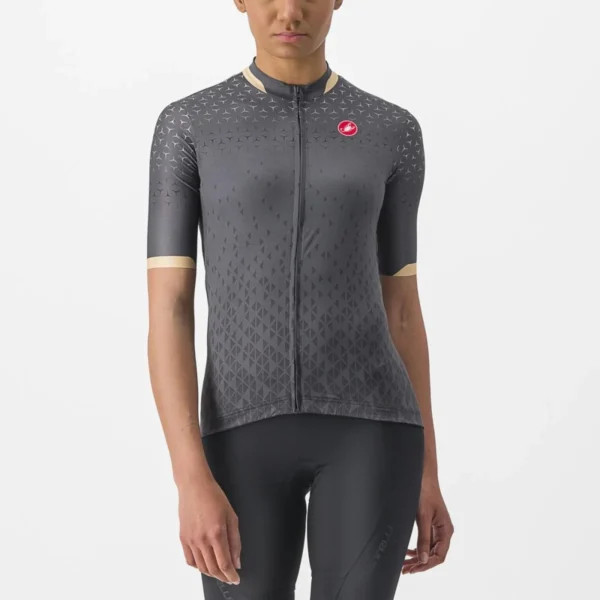 Castelli Pezzi kortærmet cykeltrøje Dark Gray dame