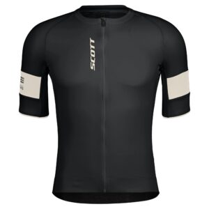 SCOTT Endurance Pro kortærmet cykeltrøje black/cotton white herre