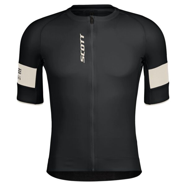 SCOTT Endurance Pro kortærmet cykeltrøje black/cotton white herre