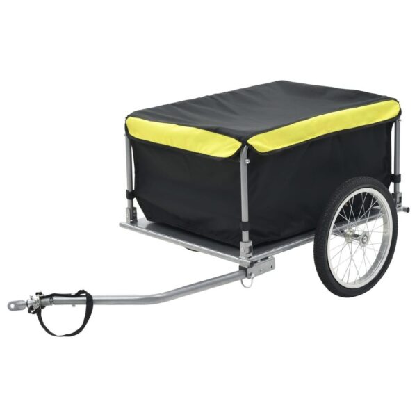 Cykelvogn 65 kg sort og gul