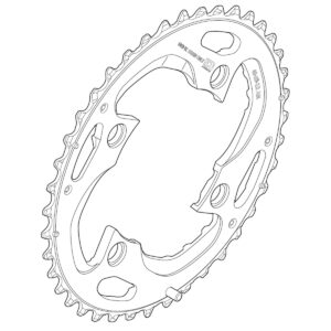 Shimano Klinge 40t Fc-m782 672 96mm Sort 10-sp An-type Cykel klinge