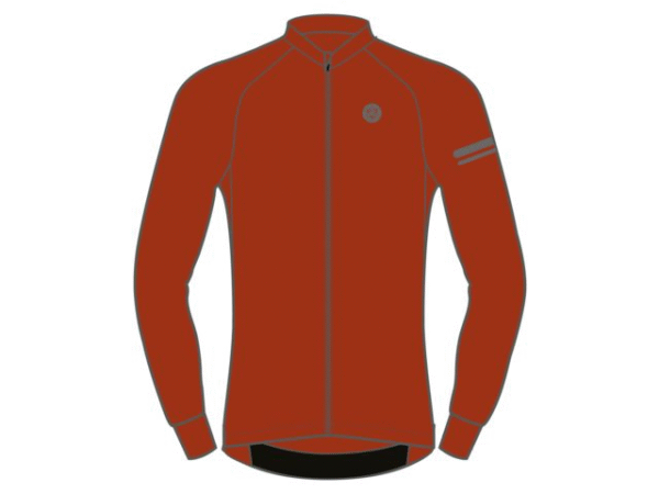 AGU Solid Performance langærmet cykeltrøje Peak Brown herre