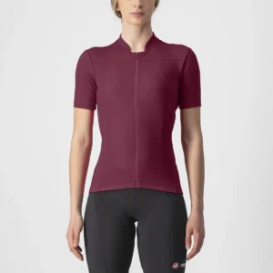 Castelli Anima 3 kortærmetcykeltrøje kvinder Bordeaux/Red