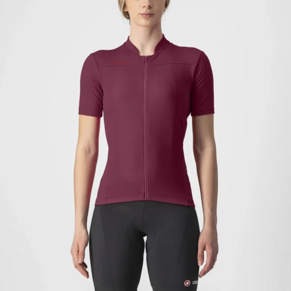 Castelli Anima 3 kortærmetcykeltrøje kvinder Bordeaux/Red