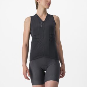 Castelli Anima 4 cykeltrøje uden ærmer light black/ivory dame