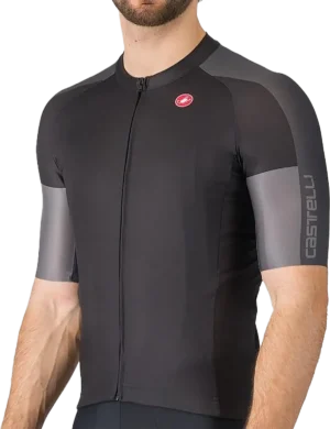 Castelli ENTRATA 6 Jersey - Light Black/Dark Gray-Smoky