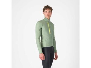 Castelli Entrata Thermal langærmet cykeltrøje green pepper/electric lime herre