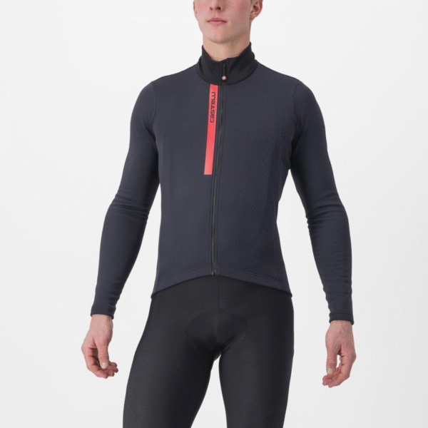 Castelli Entrata Thermal langærmet cykeltrøje sort/rød herre