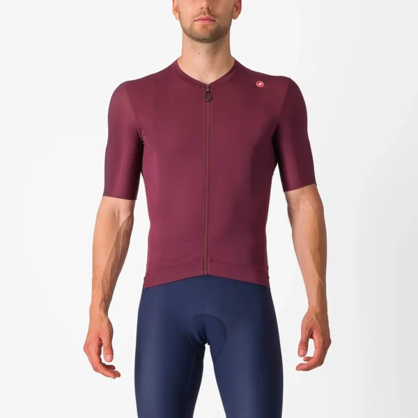 Castelli Espresso Jersey i Deep Bordeaux/Silver Moon
