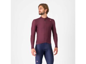 Castelli Espresso Thermal langærmet cykeltrøje deep bordeaux herre