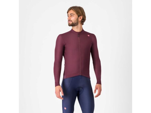 Castelli Espresso Thermal langærmet cykeltrøje deep bordeaux herre