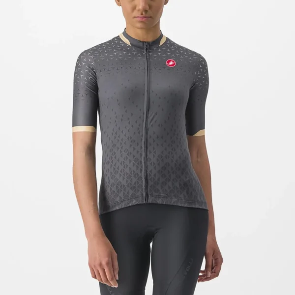 Castelli Pezzi kortærmet cykeltrøje Dark Gray dame
