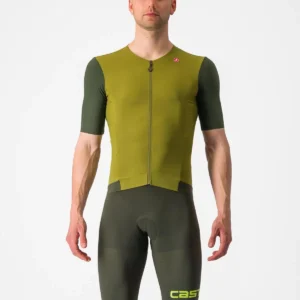 Castelli Premio Black kortærmet cykeltrøje herre Avocado Green