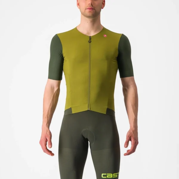Castelli Premio Black kortærmet cykeltrøje herre Avocado Green