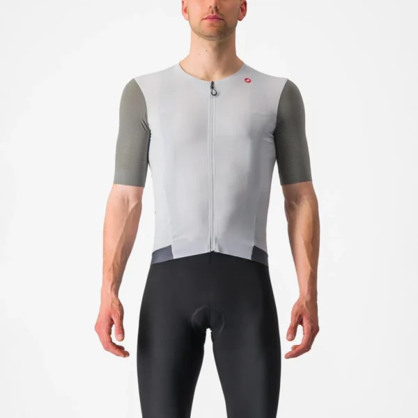 Castelli Premio Black kortærmetcykeltrøje herre Silver Gray/Sedona Sage
