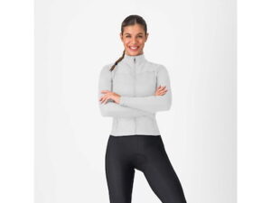 Castelli Sfida 3 langærmet cykeltrøje silver gray dame