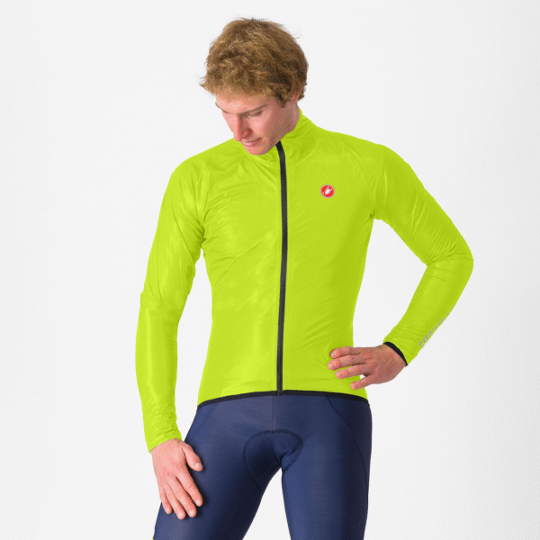 Castelli Squall Shell vandtæt cykeljakke lime/sort herre