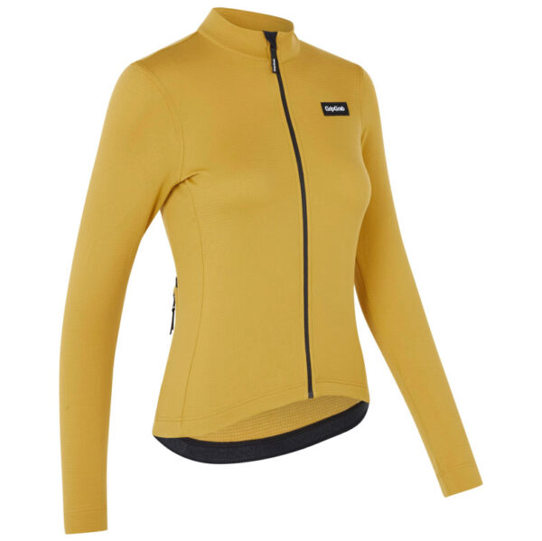 GripGrab EXPLR Merinotech Thermal langærmet cykeltrøje Mustard Yellow dame