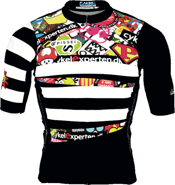 Pissei San Remo Cykelexperten Jersey - Sort/Hvid