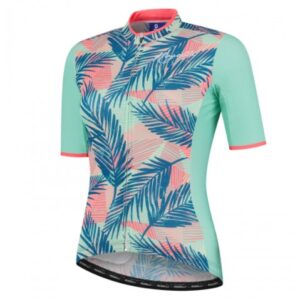 Rogelli Leaf Jersey til Kvinder - Mint/Koral