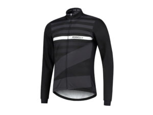 Rogelli Stripe vinterjakke windtex sort/grå/hvid herre