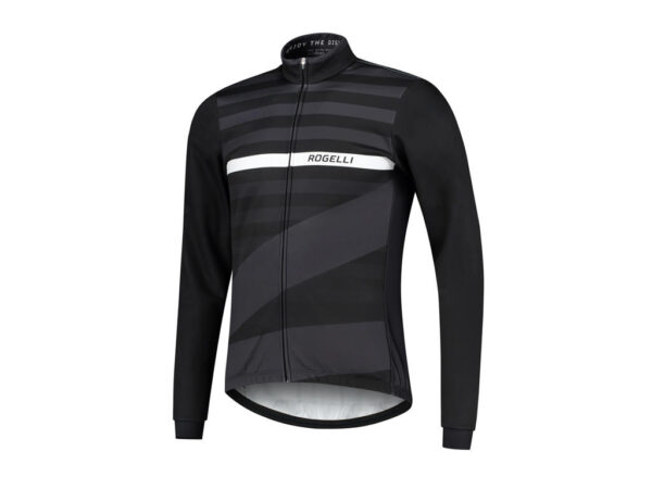 Rogelli Stripe vinterjakke windtex sort/grå/hvid herre
