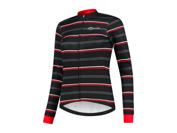 Rogelli Stripe vinterjakke windtex sort/rød dame