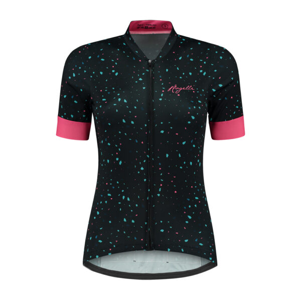 Rogelli Terrazzo Kortærmet Jersey til kvinder Blå / Pink