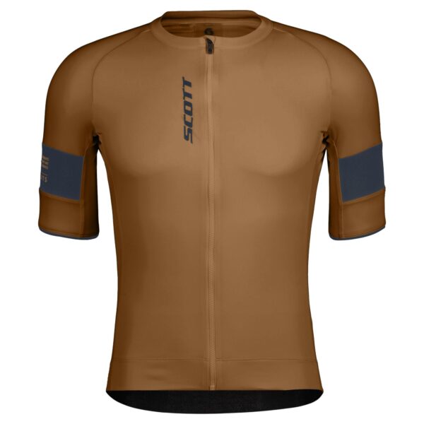 SCOTT Endurance Pro kortærmet cykeltrøje bread brown/dark blue herre