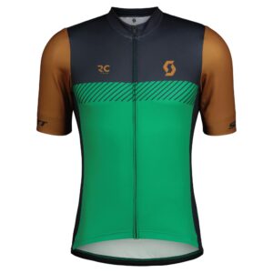 SCOTT RC Team kortærmet cykeltrøje bread brown/amazon green herre