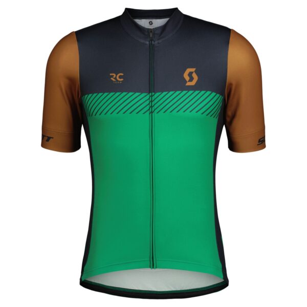 SCOTT RC Team kortærmet cykeltrøje bread brown/amazon green herre