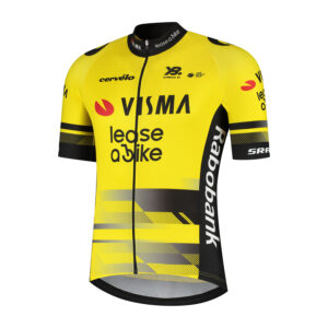 Team Visma Lease a Bike 2025 Replica II kortærmet gul/sort cykeltrøje dame