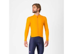 Castelli Espresso Thermal langærmet cykeltrøje mango mojito/dark gray herre