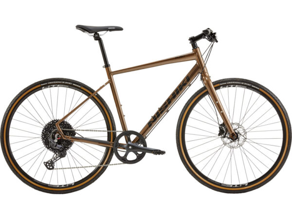 Nishiki Rush Citybike 12 Gear med Shimano Deore skivebremser brun herre