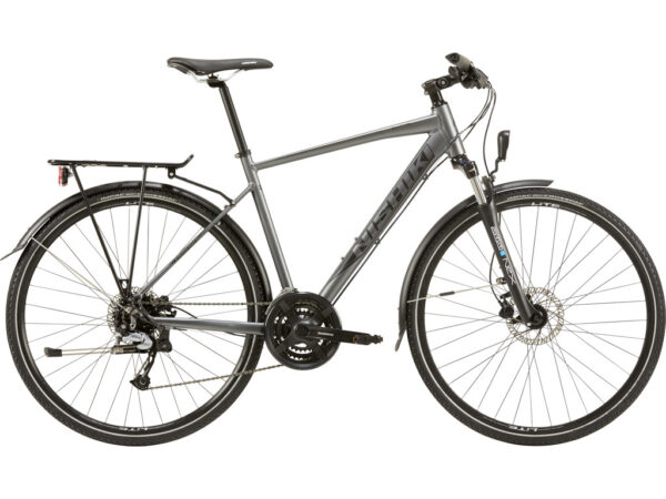 Nishiki XC Five Hybrid 24 gear Shimano Acera skivebremser herre grå