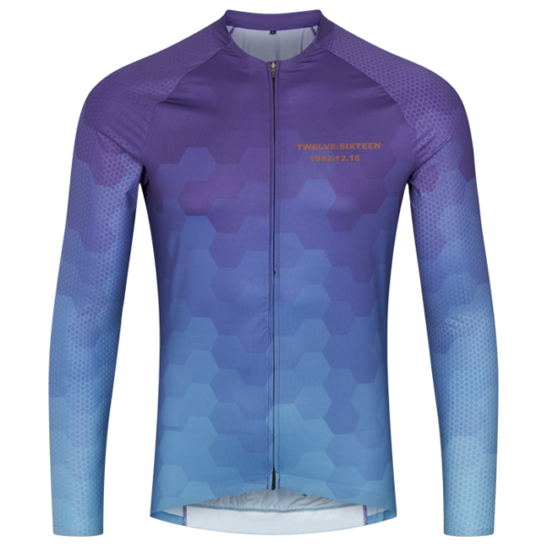 Twelve Sixteen Men's Sky Long Jersey Multi Blue, Størrelse: M