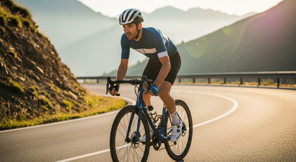 bjergtræning på racercykel