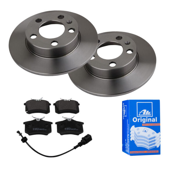 ATE Bremsesæt, skivebremser 142021649 bagaksel fuld 230mm 9mm for SKODA SEAT VAG