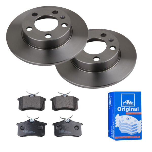 ATE Bremsesæt, skivebremser 142021652 bagaksel fuld 230mm 9mm for PEUGEOT CITROËN SKODA VAG SEAT