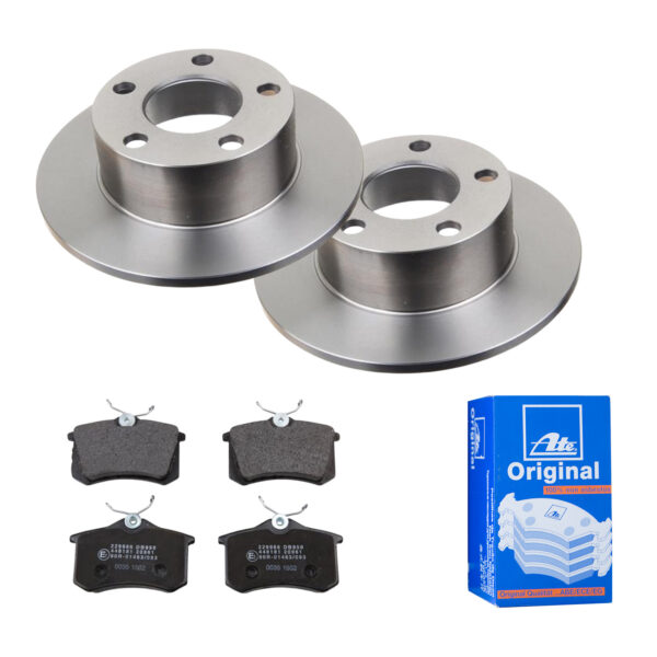 ATE Bremsesæt, skivebremser 142021666 bagaksel fuld 245mm 10mm for SKODA SEAT VAG