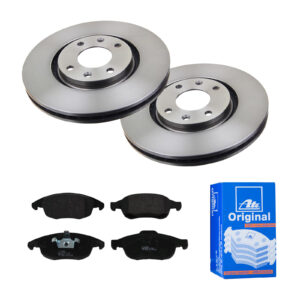 ATE Bremsesæt, skivebremser 142021747 foraksel ventileret 283mm 26mm for PEUGEOT CITROËN VAUXHALL