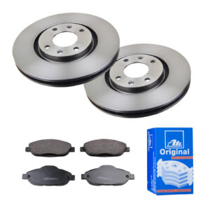 ATE Bremsesæt, skivebremser 142021749 foraksel ventileret 283mm 26mm for PEUGEOT CITROËN OPEL VAUXHALL