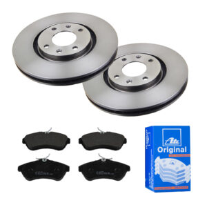 ATE Bremsesæt, skivebremser 142021755 foraksel ventileret 283mm 26mm for PEUGEOT CITROËN VAUXHALL