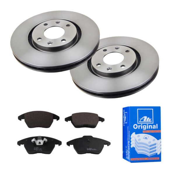 ATE Bremsesæt, skivebremser 142021756 foraksel ventileret 283mm 26mm for PEUGEOT CITROËN OPEL
