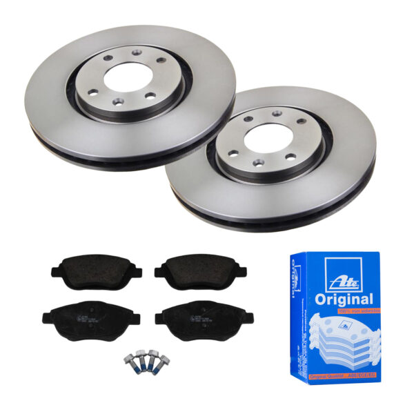 ATE Bremsesæt, skivebremser 142021757 foraksel ventileret 283mm 26mm for PEUGEOT CITROËN VAUXHALL