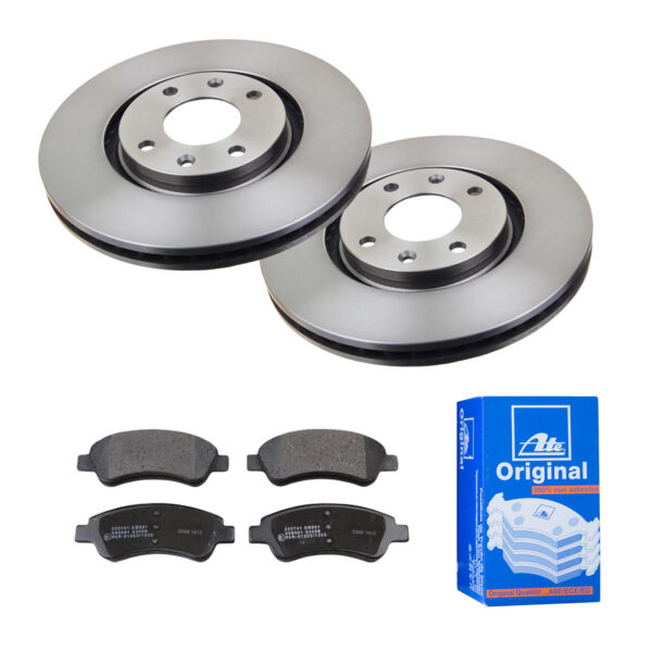 ATE Bremsesæt, skivebremser 142021758 foraksel ventileret 283mm 26mm for PEUGEOT CITROËN VAUXHALL