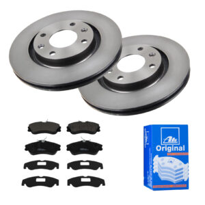 ATE Bremsesæt, skivebremser 142021802 foraksel ventileret 266mm 22mm for PEUGEOT CITROËN VAUXHALL OPEL